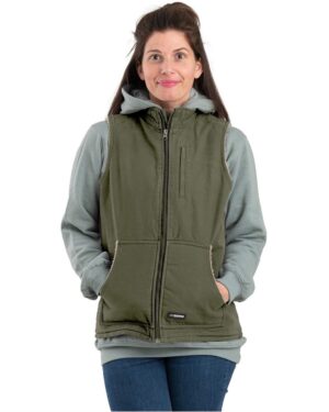 Berne Apparel WV15 Women’s Sherpa-Lined Softstone Duck Vest