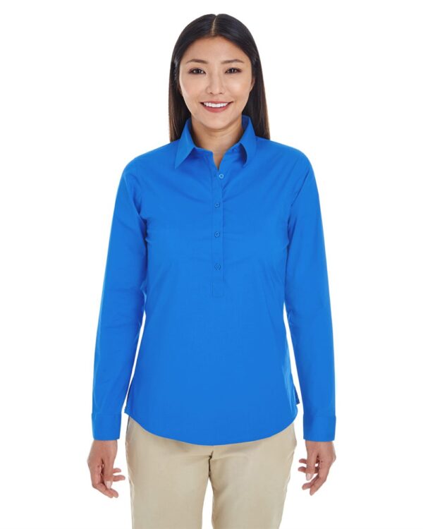 Devon & Jones Devon & Jones DP610W Women’s Perfect Fit™ Half-Placket Tunic Dress Shirt