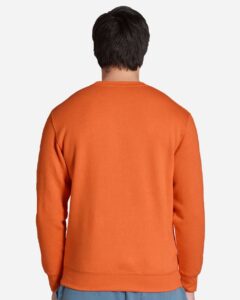 Lane Seven LS14004 Unisex Premium Crewneck Sweatshirt – Carrot (on model back)