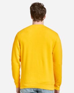 Lane Seven LS14004 Unisex Premium Crewneck Sweatshirt – Lemon (on model back)