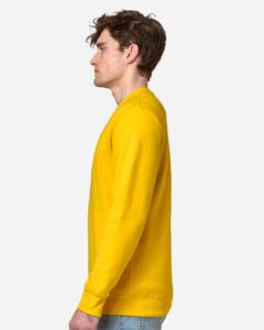 Lane Seven LS14004 Unisex Premium Crewneck Sweatshirt – Lemon (on model side)