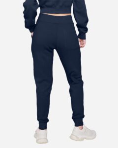 Lane Seven LST006 Unisex Premium Joggers – Navy (on model back)
