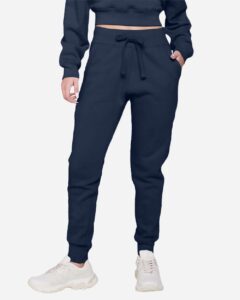 Lane Seven LST006 Unisex Premium Joggers – Navy (on model)