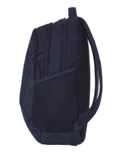 Under Armour 1384672 Hustle Backpack 6.0 – Midnight Navy/ Metallic Silver (side)