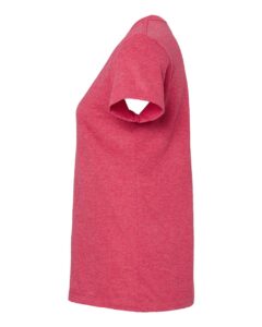 M&O 4810 Women’s Gold Soft Touch T-Shirt – Heather Pink (side)