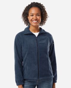Columbia 212470 Women’s Benton Springs™ Fleece Full-Zip Jacket – Collegiate Navy (on model)