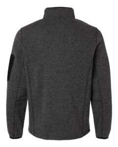 North End NE730 Men’s Jasper Full-Zip Fleece Jacket – Black/ Grey (back)