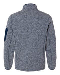 North End NE730 Men’s Jasper Full-Zip Fleece Jacket – Classic Navy/ White (back)