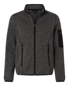 North End NE730W Women’s Jasper Full-Zip Fleece Jacket – Black/ Grey