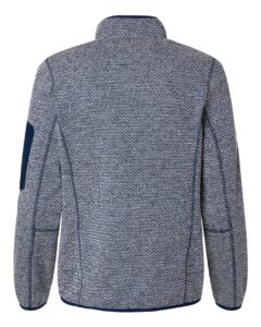 North End NE730W Women’s Jasper Full-Zip Fleece Jacket – Classic Navy/ White (back)