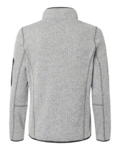 North End NE730W Women’s Jasper Full-Zip Fleece Jacket – Grey/ White (back)