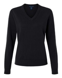 Devon & Jones DG445W Women’s New Classics V-Neck Sweater – Black