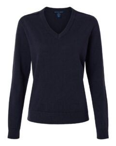 Devon & Jones DG445W Women’s New Classics V-Neck Sweater – Navy