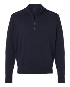 Devon & Jones DG446 Men’s New Classics Quarter-Zip Sweater – Navy
