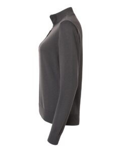 Devon & Jones DG446W Women’s New Classics Quarter-Zip Sweater – Graphite (side)