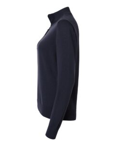 Devon & Jones DG446W Women’s New Classics Quarter-Zip Sweater – Navy (side)