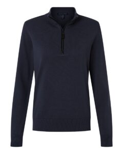 Devon & Jones DG446W Women’s New Classics Quarter-Zip Sweater – Navy