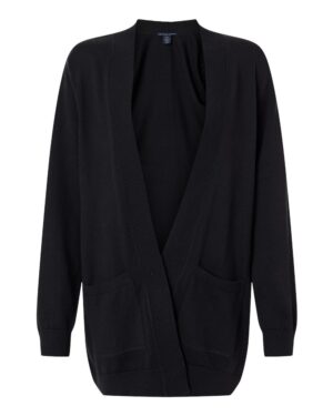 Devon & Jones DG447W Women’s New Classics Open Cardigan Sweater – Black