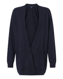 Devon & Jones DG447W Women’s New Classics Open Cardigan Sweater – Navy