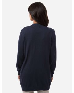 Devon & Jones DG447W Women’s New Classics Open Cardigan Sweater – Navy (on model back)