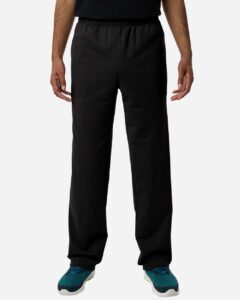Team 365 TT805 Unisex Squad Tech Fleece Pants – Black (on model)