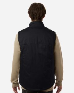 Harriton M723 Unisex ClimaBloc® Station Vest – Black (on model back)