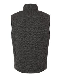 North End NE731 Men’s Jasper Jacquard Fleece Vest – Black/ Grey (back)