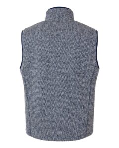 North End NE731 Men’s Jasper Jacquard Fleece Vest – Classic Navy/ White (back)