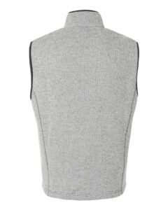 North End NE731 Men’s Jasper Jacquard Fleece Vest – Grey/ White (back)