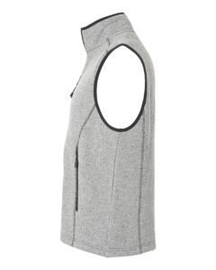 North End NE731 Men’s Jasper Jacquard Fleece Vest – Grey/ White (side)