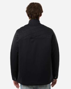 Harriton M781 Men’s Guardian Insulated Utility Jacket – Black (on model back)