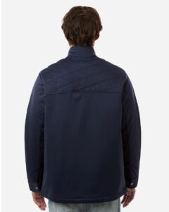 Harriton M781 Men’s Guardian Insulated Utility Jacket – Dark Navy (on model back)