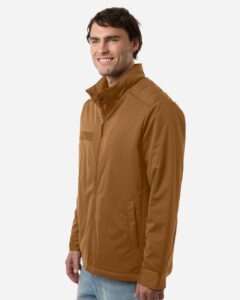 Harriton M781 Men’s Guardian Insulated Utility Jacket – Duck Brown (on model side)