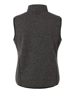North End NE731W Women’s Jasper Jacquard Fleece Vest – Black/ Grey (back)