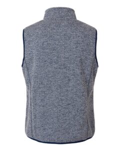 North End NE731W Women’s Jasper Jacquard Fleece Vest – Classic Navy/ White (back)