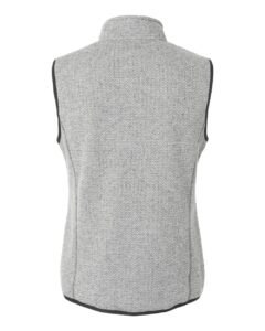 North End NE731W Women’s Jasper Jacquard Fleece Vest – Grey/ White (back)