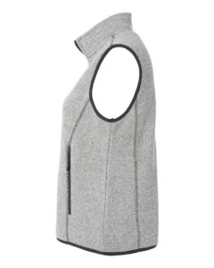 North End NE731W Women’s Jasper Jacquard Fleece Vest – Grey/ White (side)