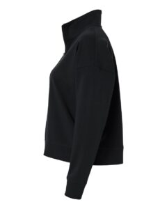 Independent Trading Co. EXP15WPQ Women’s Perform Quarter-Zip Pullover – Black (side)