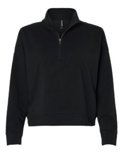 Independent Trading Co. EXP15WPQ Women’s Perform Quarter-Zip Pullover – Black
