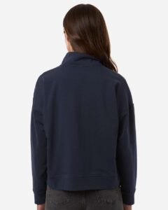 Independent Trading Co. EXP15WPQ Women’s Perform Quarter-Zip Pullover – Classic Navy (on model back)