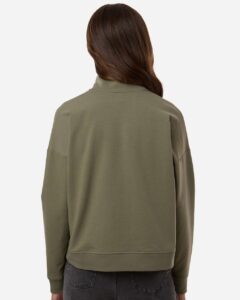 Independent Trading Co. EXP15WPQ Women’s Perform Quarter-Zip Pullover – Pine (on model back)