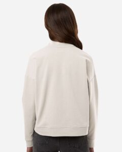 Independent Trading Co. EXP15WPQ Women’s Perform Quarter-Zip Pullover – Smoke (on model back)