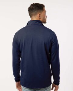 Independent Trading Co. EXP20PQ Men’s Perform Quarter-Zip Pullover – Classic Navy (on model back)
