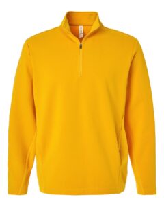 Team 365 TT401 Unisex Squad Cadet Quarter-Zip Tech Fleece Pullover – Sport Athletic Gold