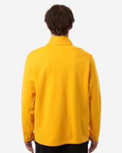 Team 365 TT401 Unisex Squad Cadet Quarter-Zip Tech Fleece Pullover – Sport Athletic Gold (on model back)