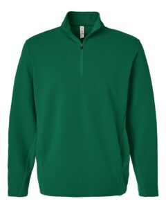 Team 365 TT401 Unisex Squad Cadet Quarter-Zip Tech Fleece Pullover – Sport Forest