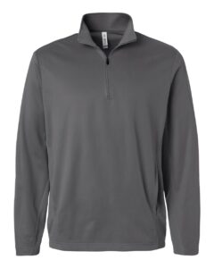 Team 365 TT401 Unisex Squad Cadet Quarter-Zip Tech Fleece Pullover – Sport Graphite