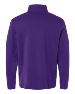 Team 365 TT401 Unisex Squad Cadet Quarter-Zip Tech Fleece Pullover – Sport Purple (back)