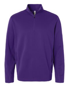 Team 365 TT401 Unisex Squad Cadet Quarter-Zip Tech Fleece Pullover – Sport Purple