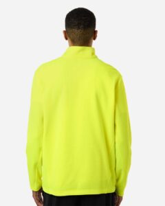 Team 365 TT401 Unisex Squad Cadet Quarter-Zip Tech Fleece Pullover – Safety Yellow (on model back)